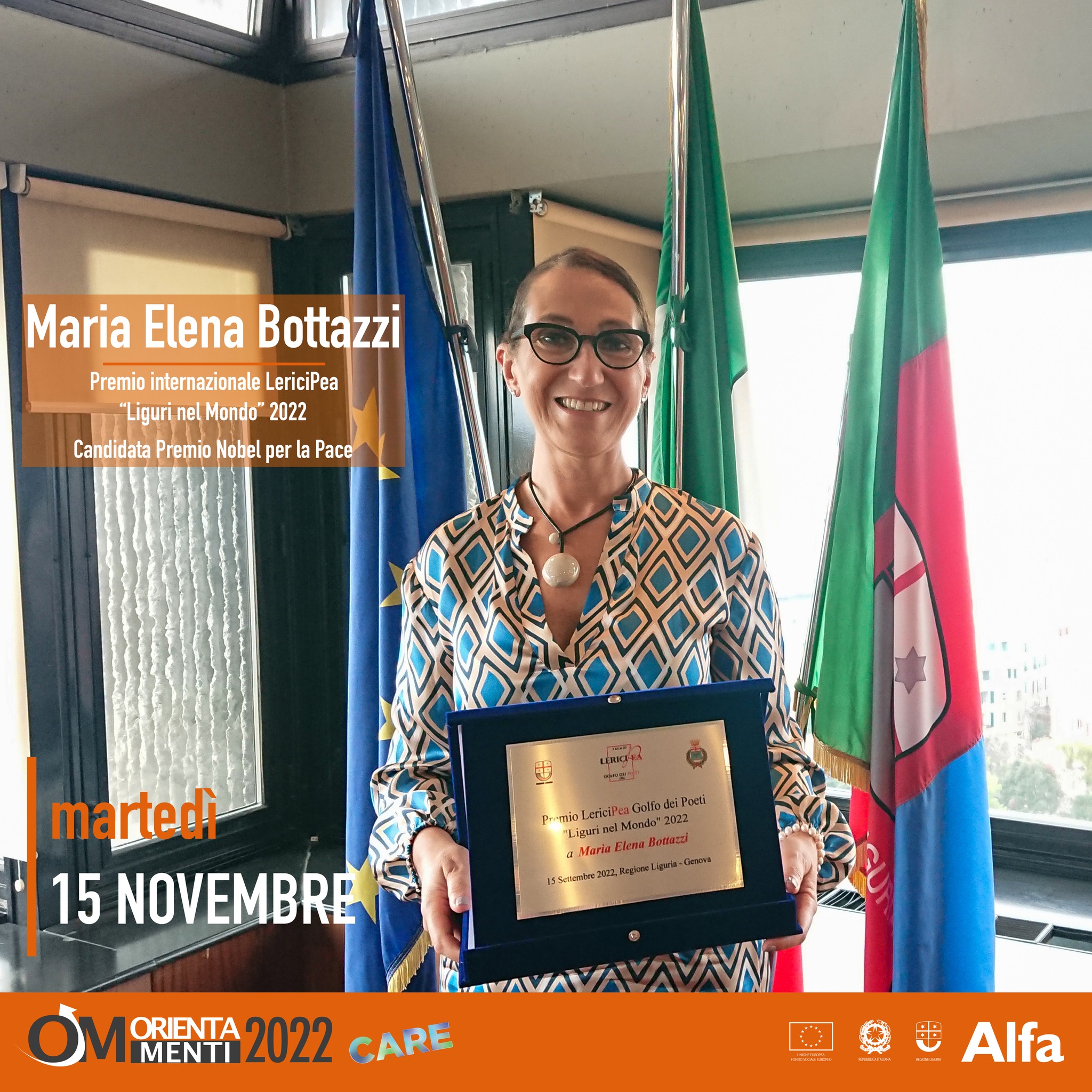 Maria Elena Bottazzi, candidata al Nobel, riceve oggi a Genova il premio LericiPea